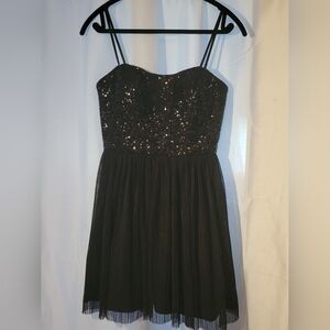 * HAILEY LOGAN black bling cocktail/prom dress